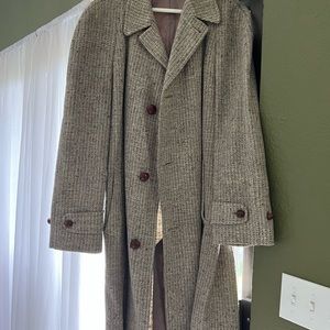 Vintage Harris Tweed Trench Coat